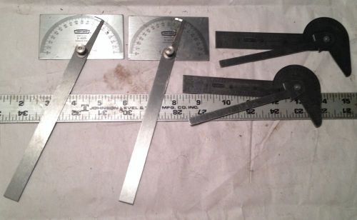 MACHINIST LATHE TOOLS LOT OF 4 CRAFTSMAN PROTRACTORS #9-4029