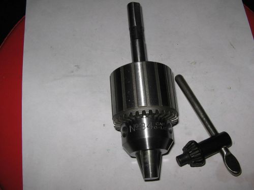 Jacobs # 34 drill chuck/key,1/2&#034; straight shank, jt6 mount, 0-1/2&#034; capacity for sale