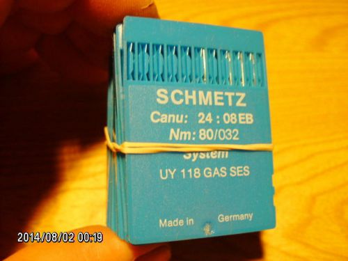 94 pc schmetz sewing machine needles uy 118 gas ses nm 80/032 for sale