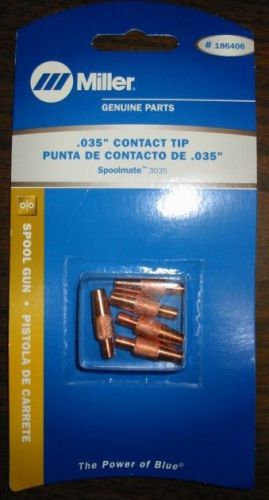 Miller genuine .035&#034; contact tips for spoolmate 3035 - qty 5 - 186406 for sale