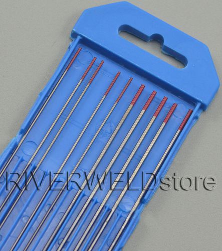 2% thoriated red wt20 tig tungsten electrode assorted size 0.040&#034;(5)and 1/16&#034;(5) for sale