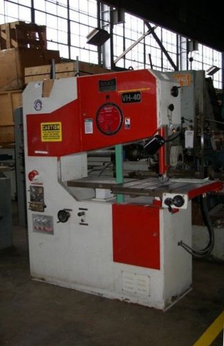 Dake vertical band saw, yr-94&#039; w/ hydraulic table feed. model-vh40, throat- 41&#034; for sale