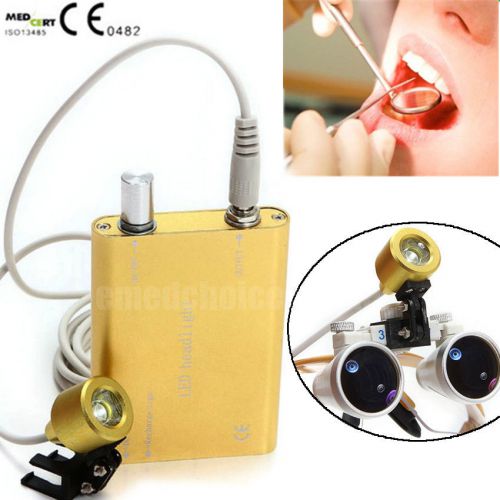 HOT! NEW Dental Surgical portable LED head light lamp for loupes Golden