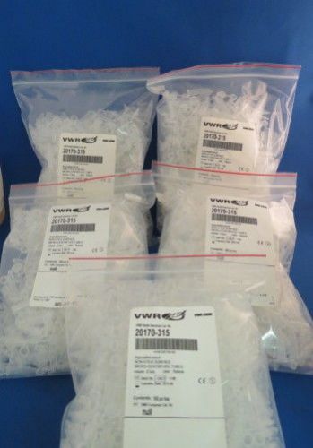 VWR Slick Disposable Microcentrifuge Tubes 0.5mL 20170-315 Qty 2500