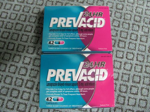 ( 84 ) 2 BOX&#039;S BRAND NEW SEALED Prevacid 24 HR OTC Tablets Exp 2017