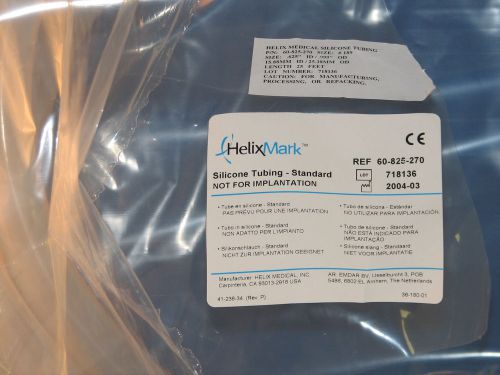 Helix Medical Silicone Tubing .625 ID by .999 OD. 24 feet # 60-825-270