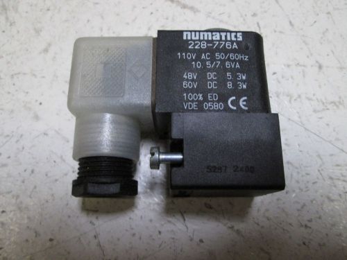 NUMATICS 228-776A VALVE COIL *USED*