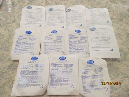 Lot of 10 med stream iv start kit glove, tape, tegaderm, gauze,tegaderm, alcohol for sale