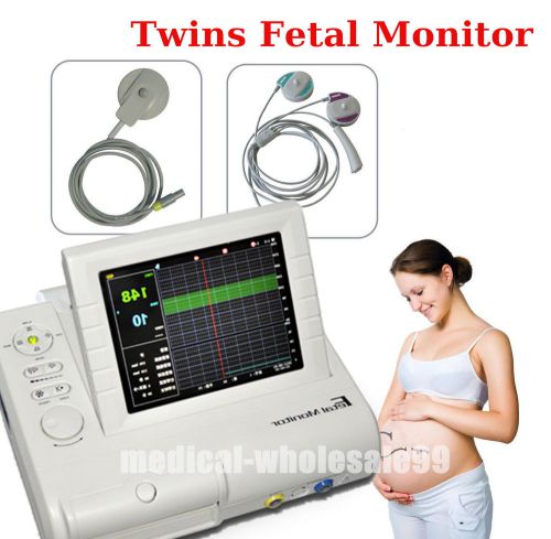 8.4-inch 60°rotate screen 3-parameter fetal monitor twins prenatal heart monitor for sale