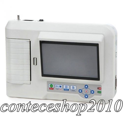 CE,with Software Portable Digital 6-channel Electrocardiograph ECG/EKG Machine