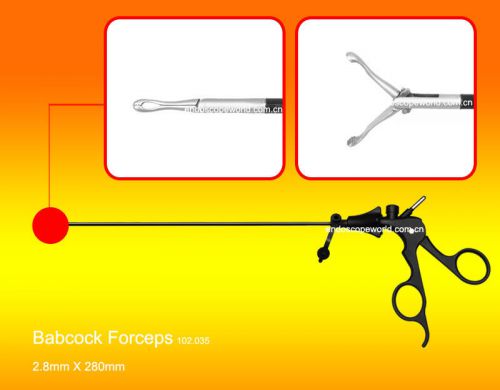 New 2.8X280mm Babcock Forceps Laparoscopy Laparoscopic