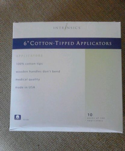 Intrinsics 6in Cotton Tipped Applicators 10packs of 100 applicators