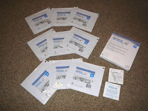 LOT OF 9 AQUACEL AG EXTRA HYDROFIBER Dressing 6&#034; x 6&#034;  420678 Exp 2017