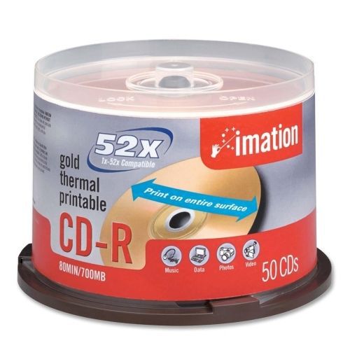 Imation CD Recordable Media - CD-R - 52x - 700 MB - 50 Pack Spindle