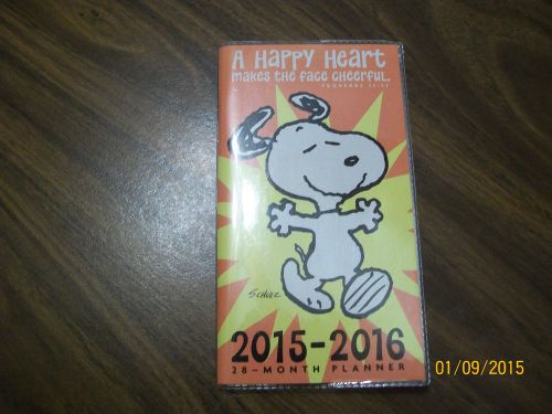 Snoopy 28-month Planner, 9/2014 through 12/2016, A Happy Heart