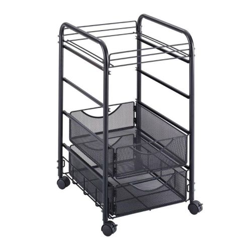 SAFCO SAF5215BL ONYX MESH MOBILE FILE OFFICE ORGANIZER 2 DRAWERS WHEELS MSRP$128