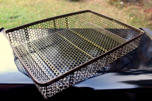 Vintage Antique Industrial Metal Mesh File Tray WW2? 1930-40s RARE