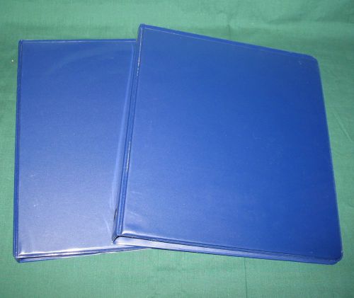 1 1/2&#034; three blue ring vinyl binders with index set of two for sale