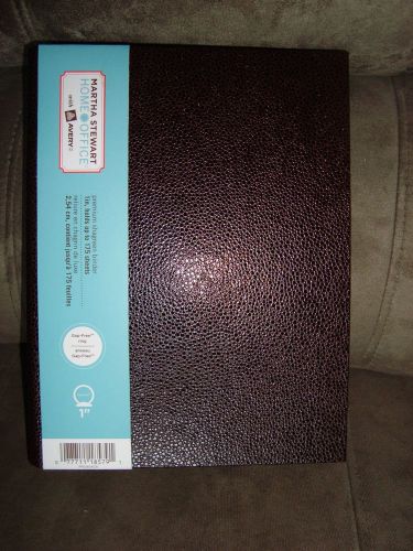 Martha Stewart Home Office Avery Shagreen 1&#034; 3 Ring Binder 175 sheets 9.5 x 7.25