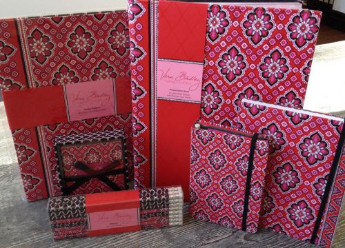 Vera Bradley Stationary Set, Presentation Book, Pocket Folders, Journal, Pencils