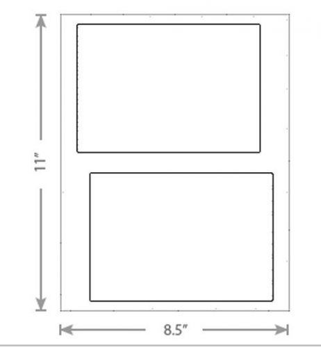 500 Sheets White 6.78&#034; x 4.75&#034; Online Postage Stamps.com 1,000 Shipping Labels