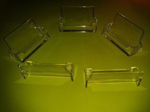 5 +2=7 new clear plastic/acrylic business card holder shop counter display stand for sale