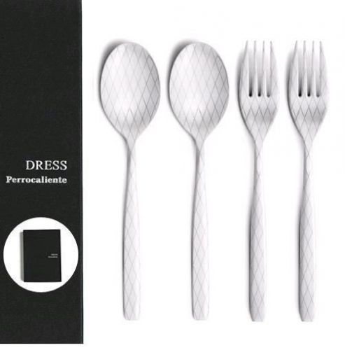 Perrocaliente DRESS Stainless Mesh Design Flatware Set Spoon Fork JAPAN New