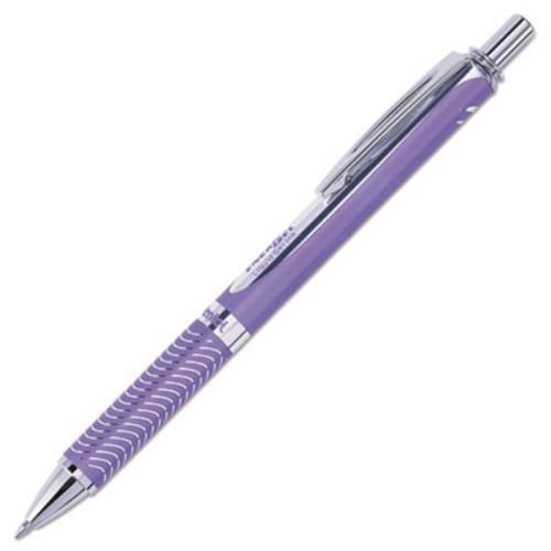 Pentel BL407VV Energel Alloy Rt Roller Ball Retractable Gel Pen, Violet Barrel,