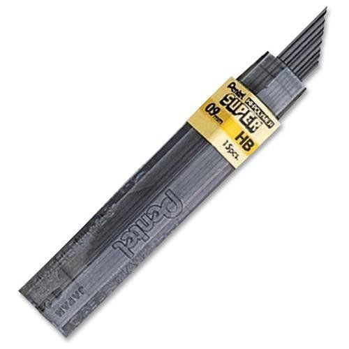 Pentel Super Hi-polymer Lead - 0.90 Mm - Bold Point - Hb - Black - 15 / (509hb)