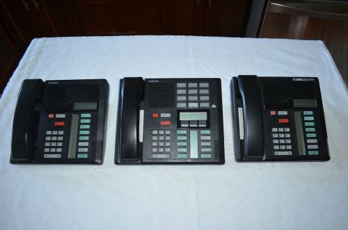 THREE NORTEL PHONES BLACK