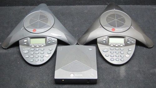 *LOT of 2* POLYCOM SoundStation 2 / 2W Conference Phones + Receiver Module