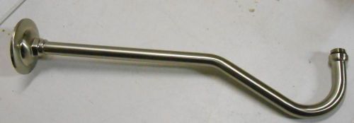 NOS SHOWER FLANGE ARM BRUSHED NICKEL 18&#034; -19M4#2