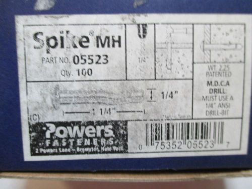 POWERS FASTENERS 5523 1/4&#034;X1 1/4&#034; MUSHROOM HEAD CARBON STEEL SPIKE