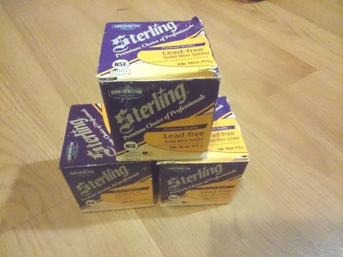 3 ONE POUND ROLLS  Worthington sterling premium lead-free Solid solder