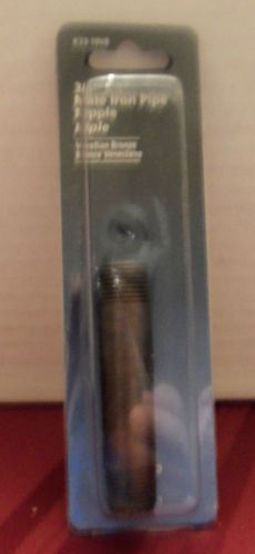 Keeney 3/8&#034; x 3&#034; Male Iron Pipe Nipple in Venetian Bronze Part # K33-10VB