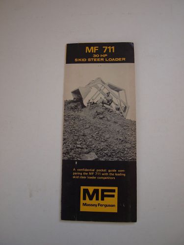 Massey-ferguson mf 711 skid-steer loader tractor brochure &#039;73 for sale