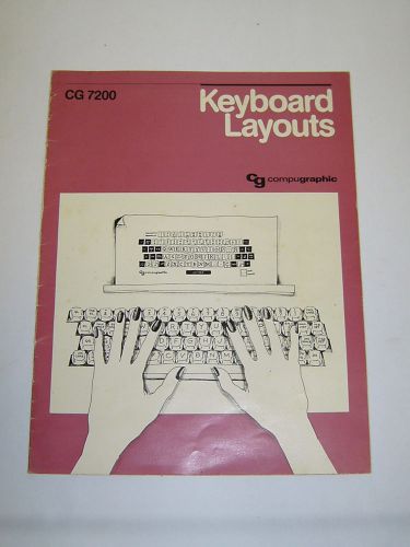 Vintage Compugraphic 7200 Keyboard Layout Booklet from 70s-80s Typesetting