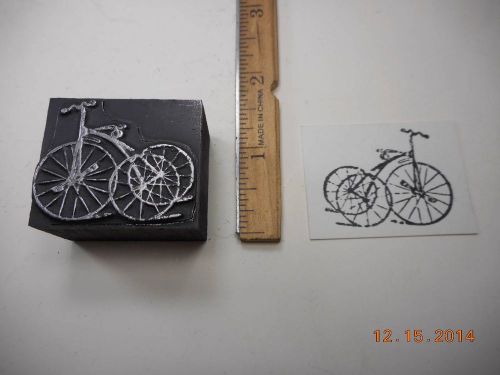 Letterpress Printing Printers Block, Old Fashion Tricycle Toy