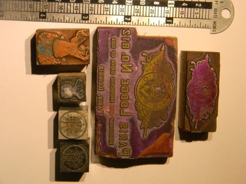 Lot of B.P.O.E  Elks  Several Letterpress Print Blocks