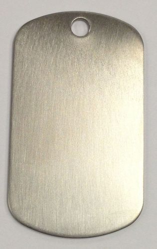 25 satin stainless steel military style gi dog tags hand brush finish made in us for sale