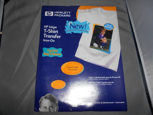 hp inkjet t-shirt iron on transfers 10 sheets new free shipping