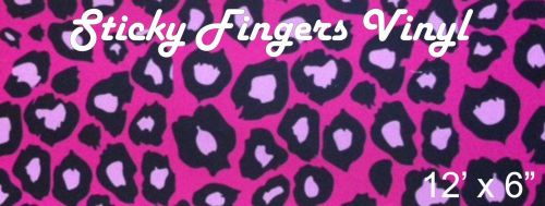 1 Sheet *Pink LEOPARD* Heat Transfer Vinyl 14&#034; X 6&#034; IRON ON-Cricut Silhouette