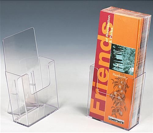 Self Standing Clear Plastic Brochure Holder