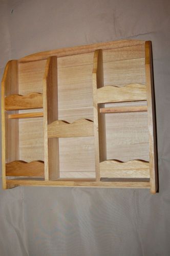 11.5&#034; Literature/Brochure/Tract/Postcard/Info Wood Wall Display Rack/Shelf/Stand