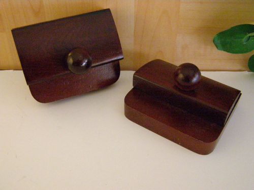 PAIR OF BEAUTIFUL WOOD QUILT CLIPS &amp; INSTRUC &amp; SCREWS-NR