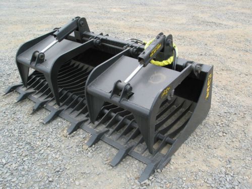 66&#034; rock grapple bucket bobcat skidsteer attachment quick attach for sale