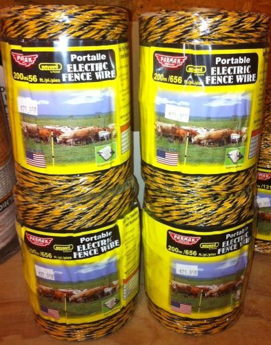 4 rolls Baygard polywire by Parmak electric fence Yellow/Black 656&#039; per roll