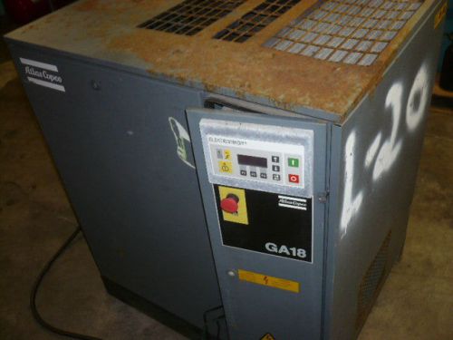 Atlas Copco GA18 air compressor, Elektronikon, 25 h.p., 104 cfm