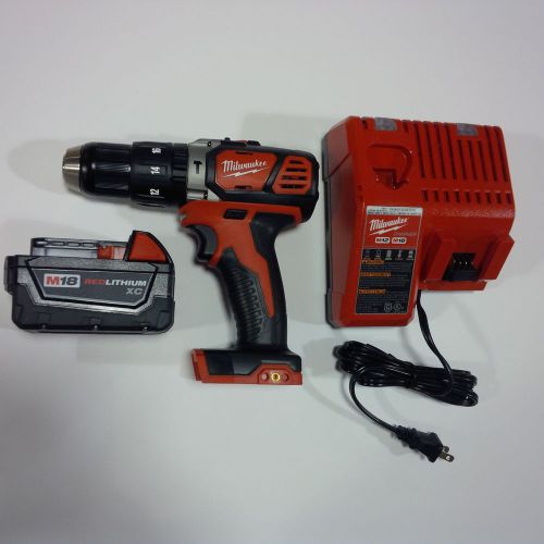 Milwaukee 2607-20 18v 1/2&#034; hammer drill,48-11-1828 battery,charger repl 2602-20 for sale