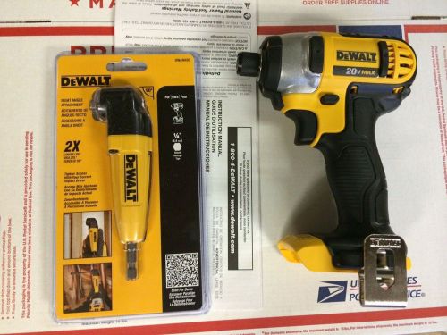 DeWalt DWARA50 Right Angle Attachment + DCF885B 20V IMPACT DRIVER NEW